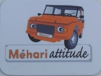 Grand magnet Méhari orange