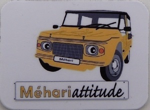 Mini magnet Méhari jaune